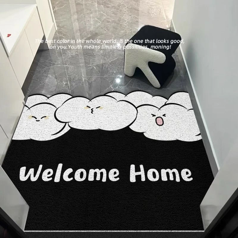 卡通丝圈入户门地垫进门玄关大门口脚垫子蹭土蹭泥家用地毯可定制