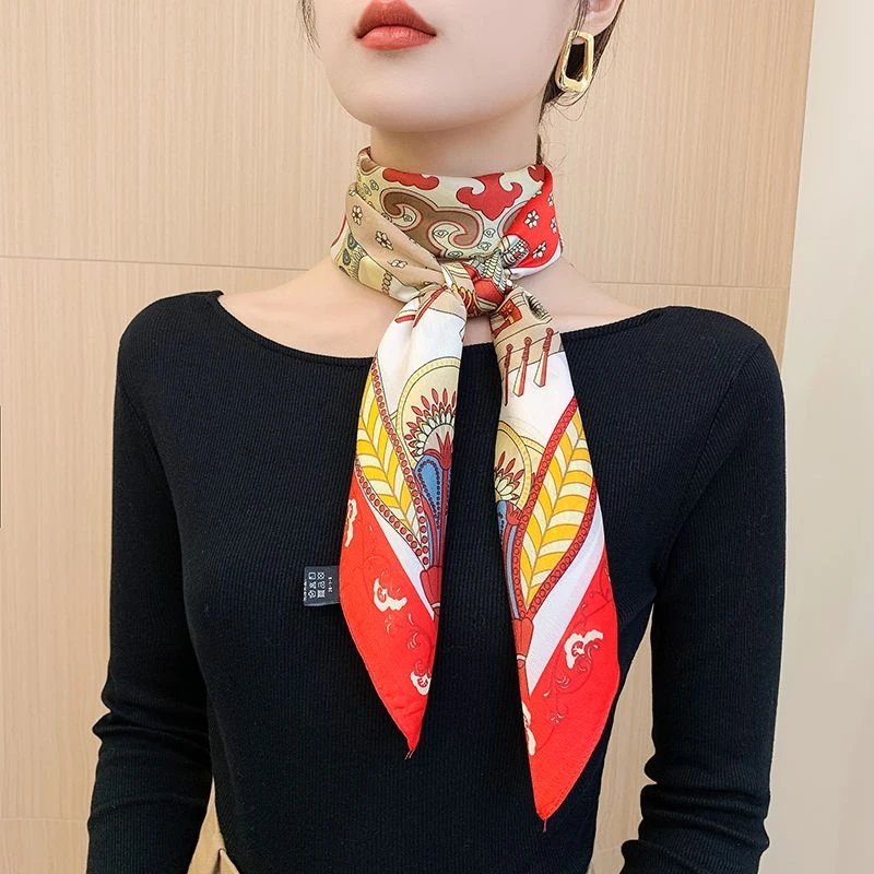 90x90cm大方巾女围巾气质百搭披肩时尚洋气护颈保暖防晒丝巾 领巾