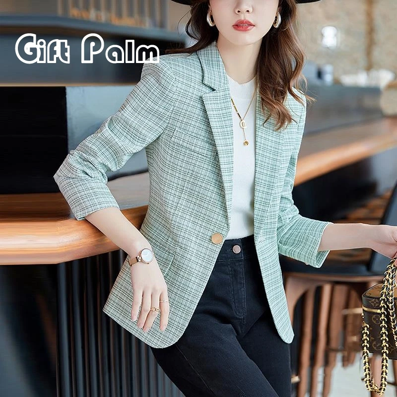 GiftPalm短款西装外套女春秋款2024新款女士秋季气质休闲西服上衣