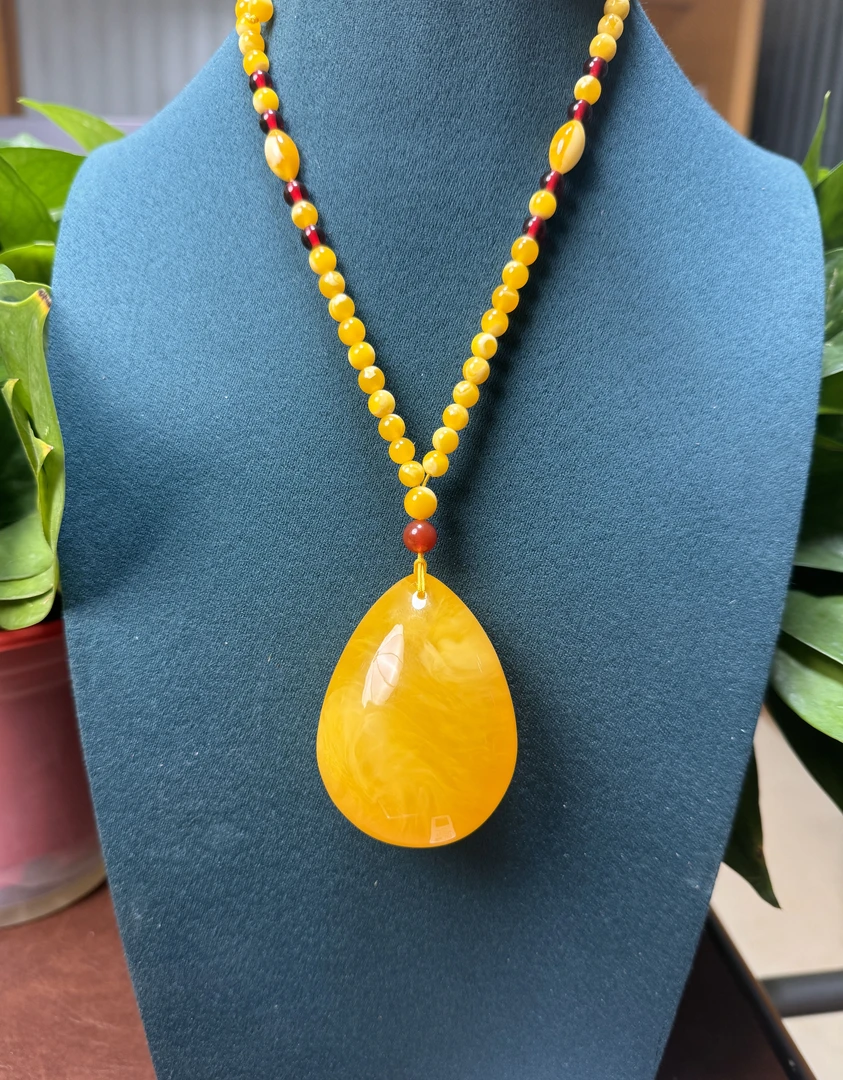 w0103古巴新蜜卡6+珠珠链龙胆大水滴