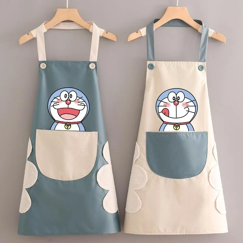 家用可爱防水做饭围裙无袖女围腰防油耐磨饭店奶茶店员上班工作服