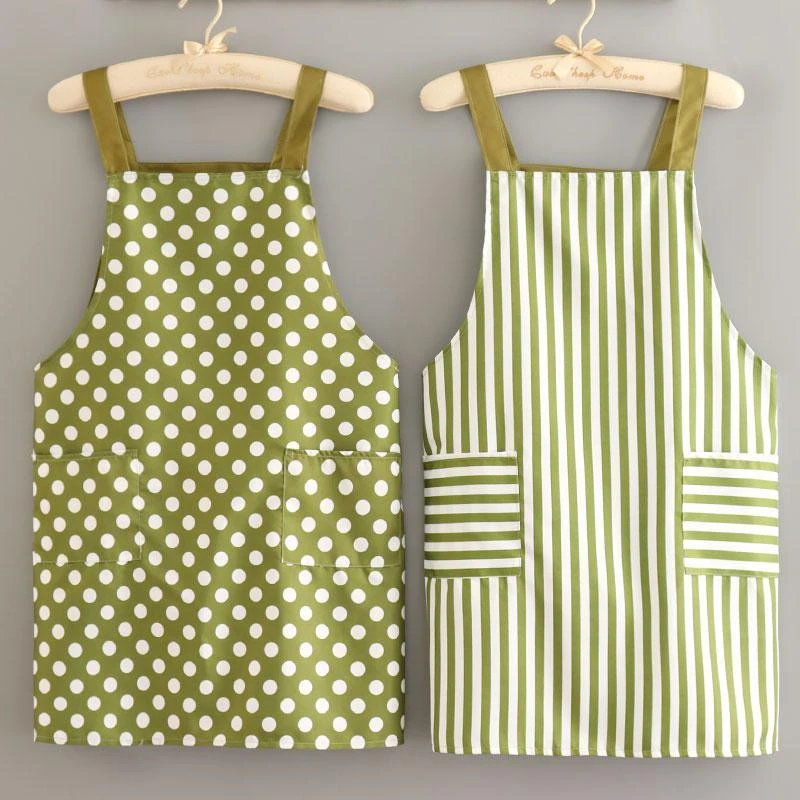 厨房家用做饭围裙短款小个子防油耐磨透气夏季新款日系小清新围腰