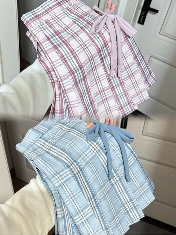 十番JK制服又逢春樱知夏未至双子短裙jk蓝色原创格裙jk