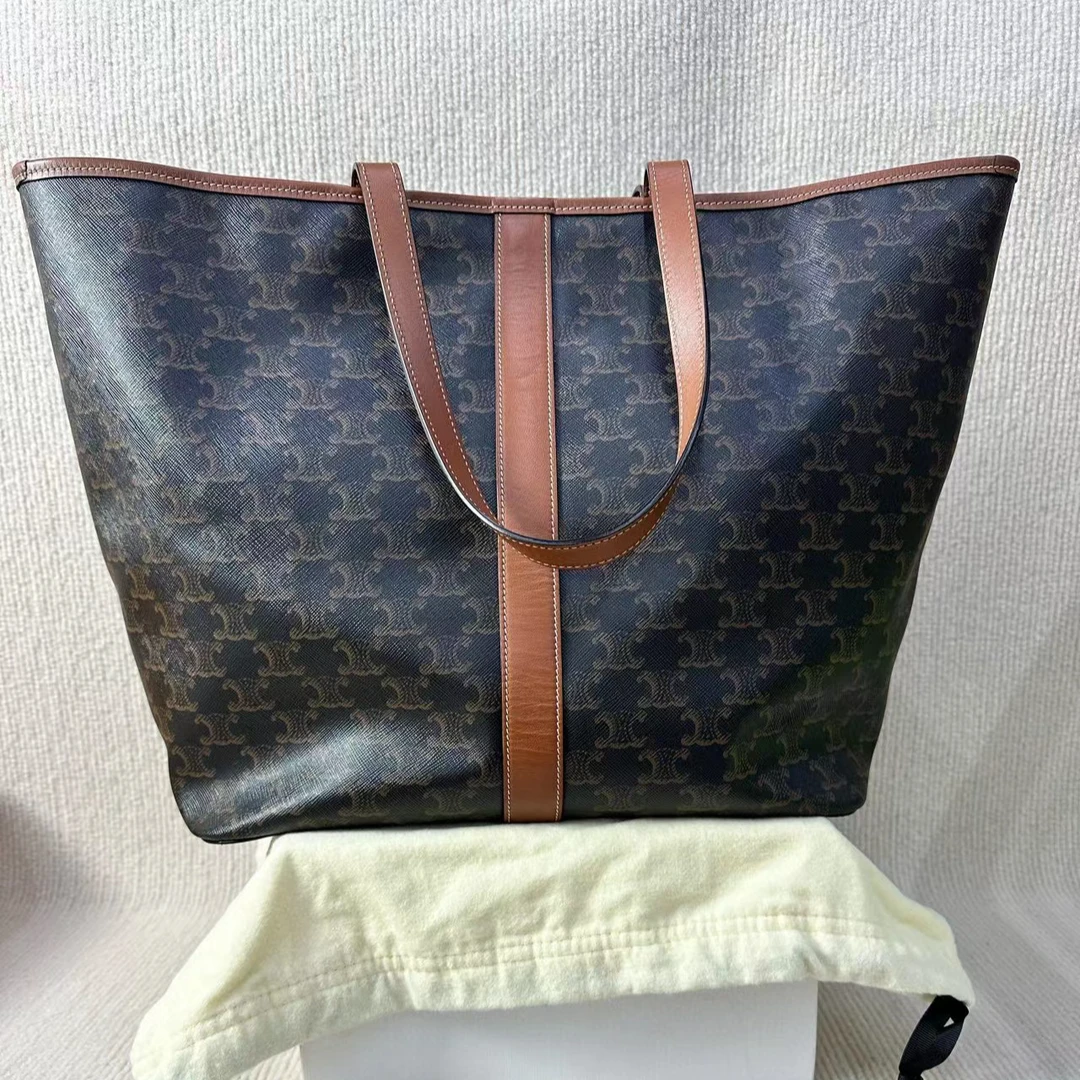 95新 Celine/思琳 小鱼儿/4082309/老花单肩托特包包