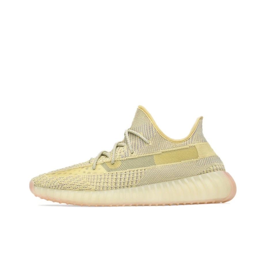 Adidas yeezy 350 v2 脏黄男女款减震透气低帮运动休闲鞋欧洲限定