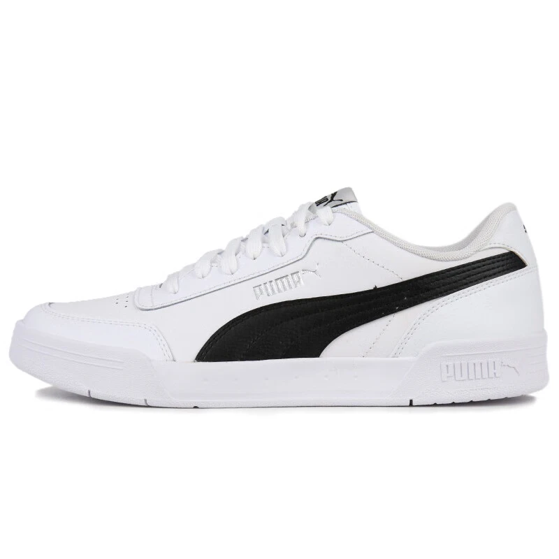 PUMA Caracal经典低帮板鞋男女同款黑白369863-03