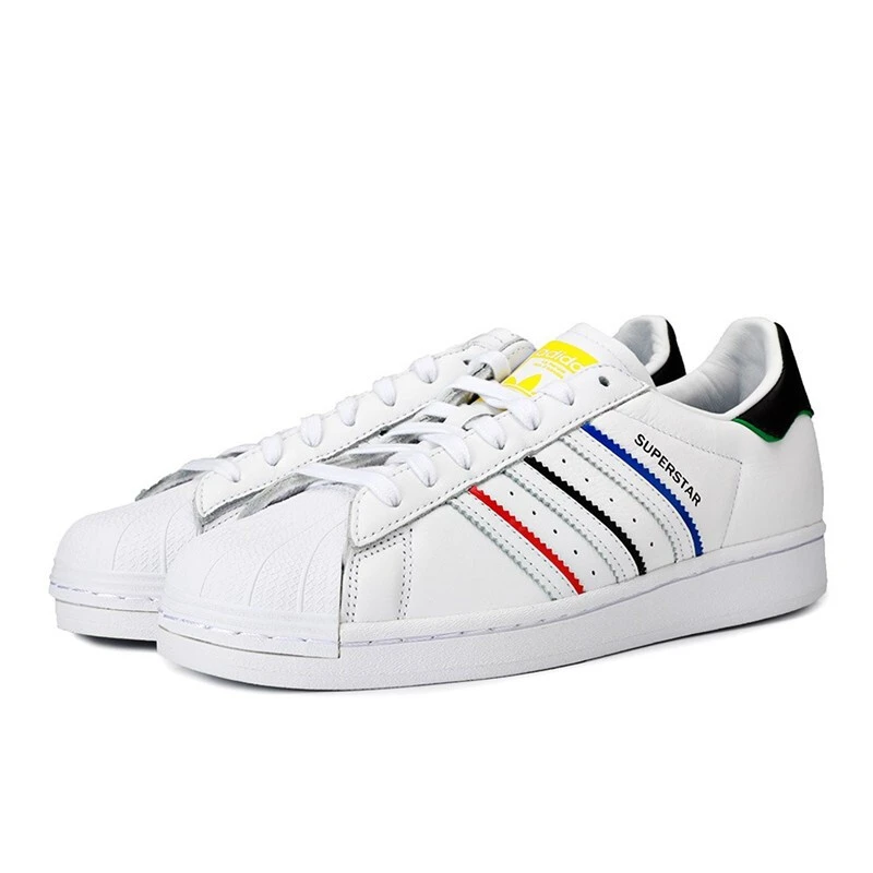 adidas originals Superstar防滑耐磨低帮板鞋男女同款白FY2325