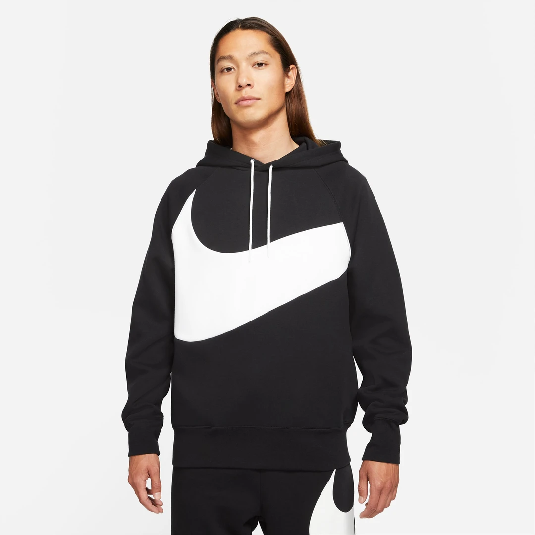 Nike 撞色Logo印花运动连帽套头长袖卫衣 男款 DD8223-010