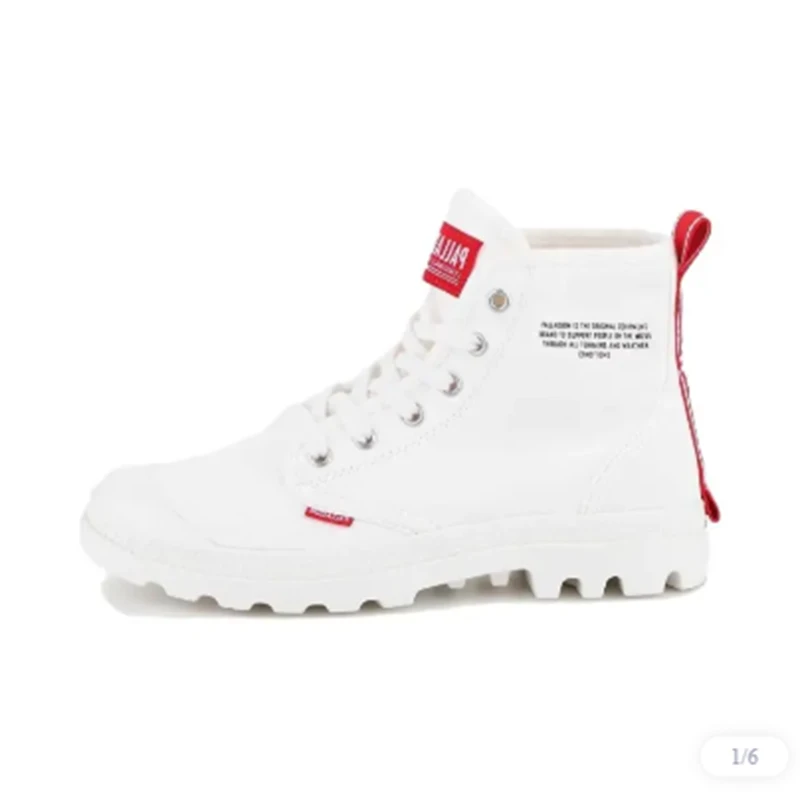 【微瑕】Palladium Pampa Hi 高帮休闲马丁靴男女同款白76258-116