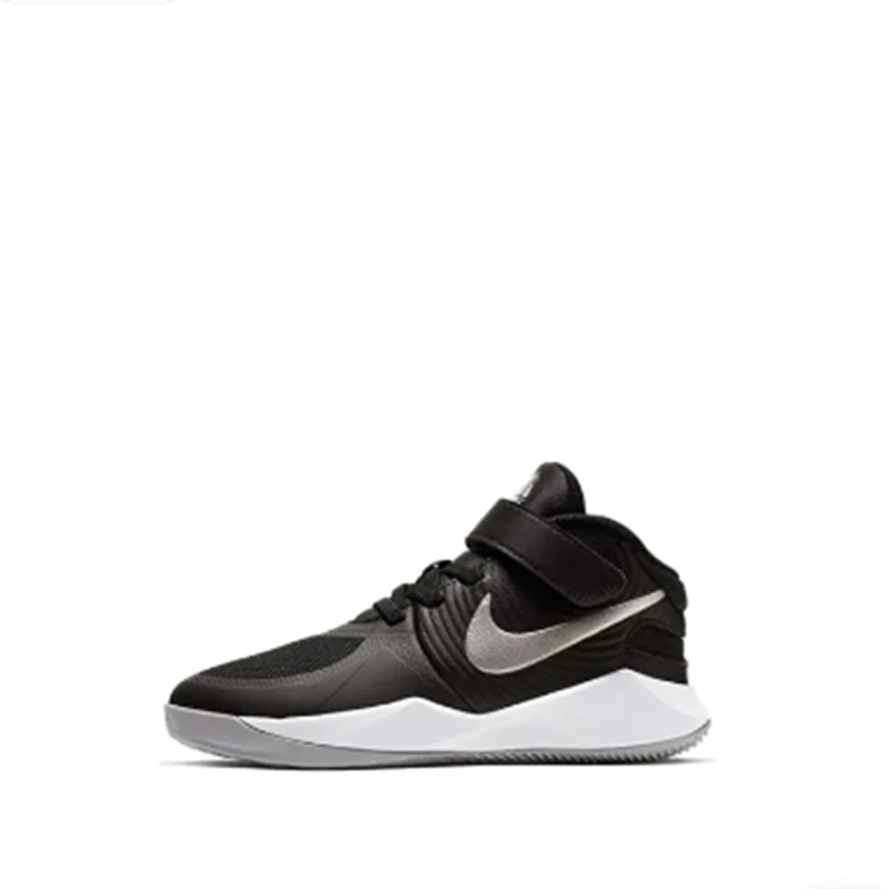 (微瑕YT)中童Nike Team Hustle D 9  中帮篮球鞋黑银BV2951-001