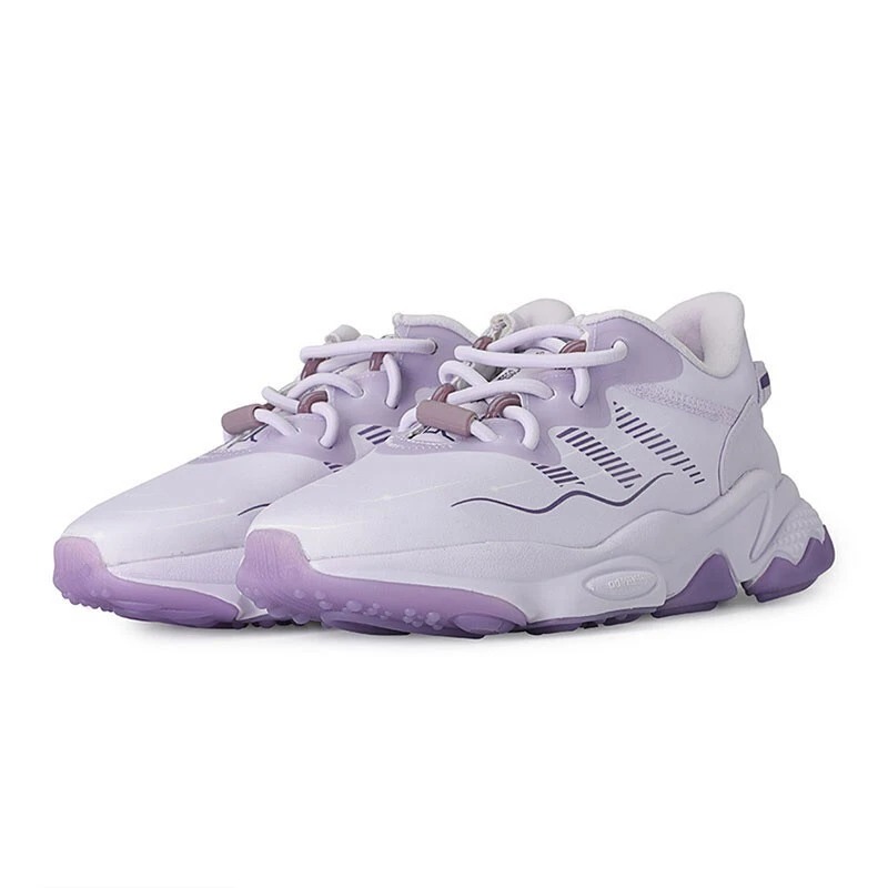 【微瑕XL】adidas originals 耐磨低帮运动休闲鞋女款紫白色GZ8408