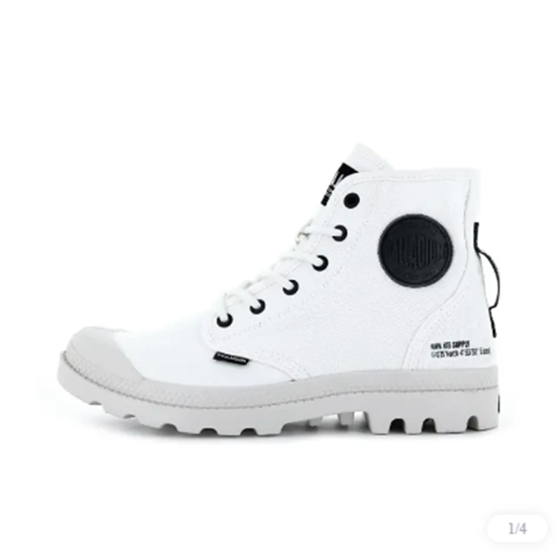 Palladium Pampa  简约时尚高帮帆布鞋男女同款白色77356-116-M