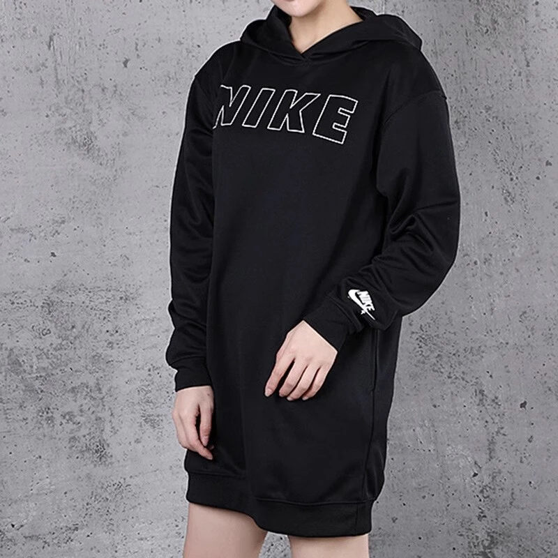 Nike Air 针织连帽连衣裙女款黑色 CJ3113-010
