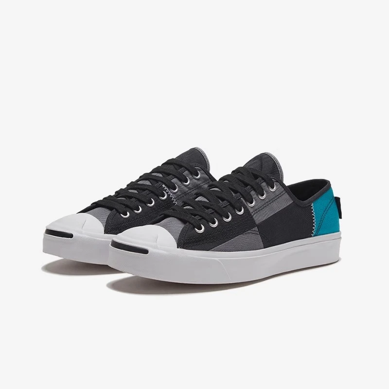 （微瑕）Converse匡威 帆布鞋男女开口笑拼接低帮时尚板鞋168975C