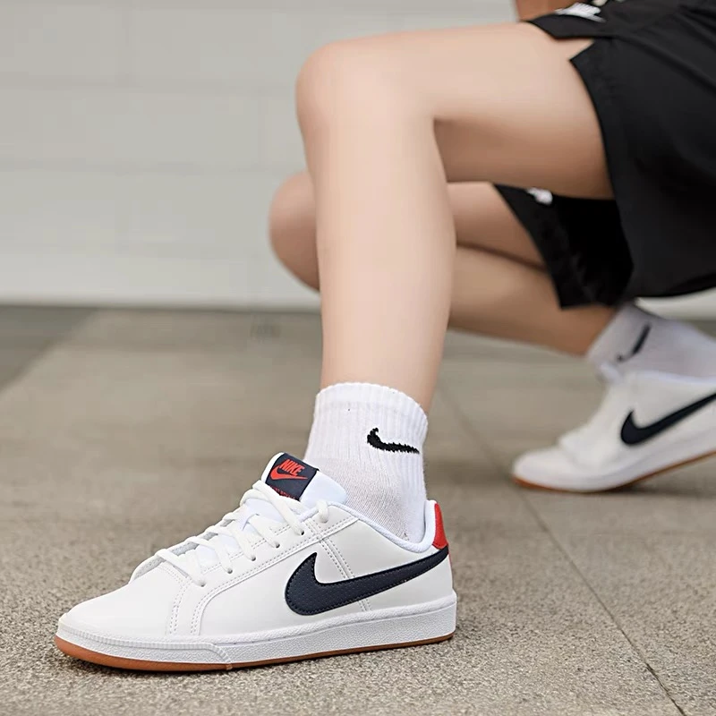 Nike Court Royale 休闲耐磨低帮板鞋GS白红棕 833535-107