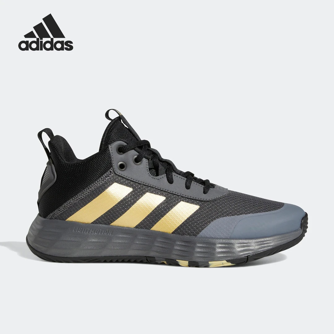 adidas  圆头舒适防滑耐磨低帮篮球鞋男 款黑色GW5483