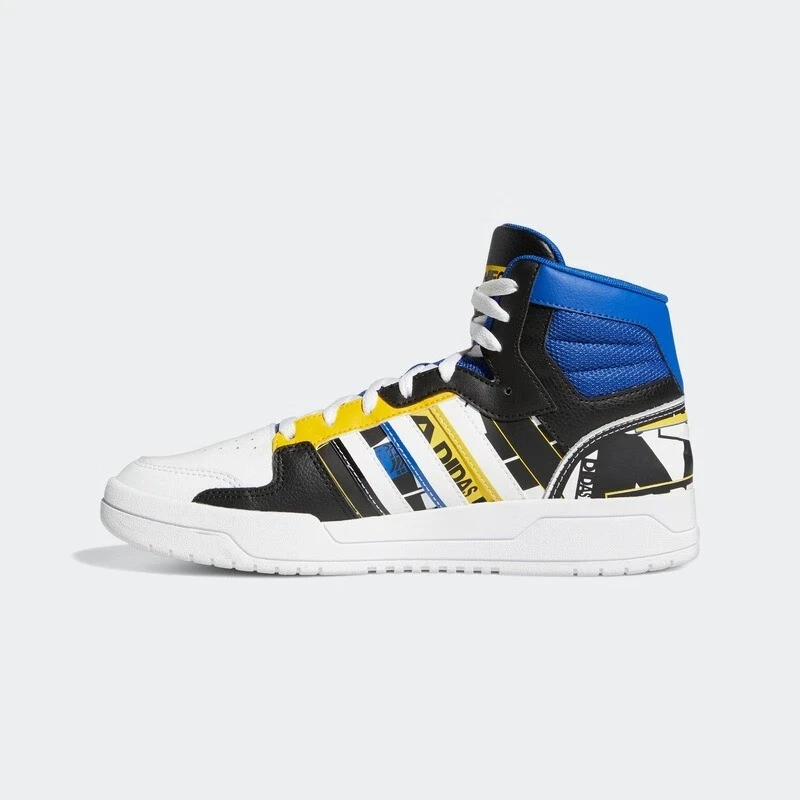 孤品adidas neo Entrap防滑耐磨中帮板鞋男款白蓝 GW4399