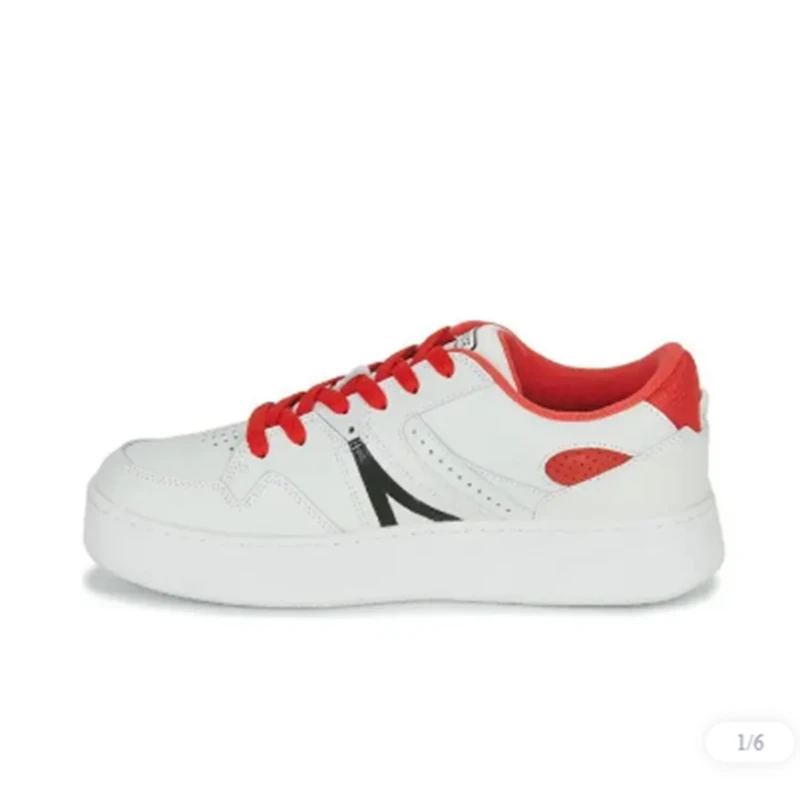 【孤品】LACOSTE法国鳄鱼圆头舒适低帮板鞋男款白色44SMA0117286
