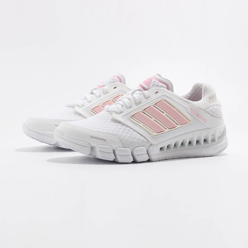 【瑕疵XL】adidas  U低帮跑步鞋女款粉白色GV7306