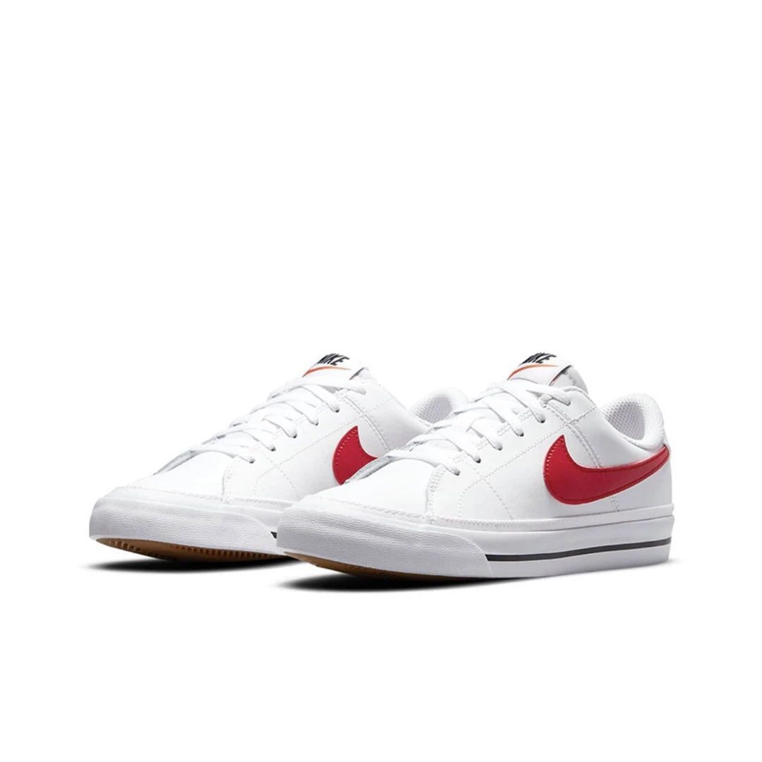 Nike Court Legacy 防滑减震时尚潮流低帮板鞋 白红 DA5380-105