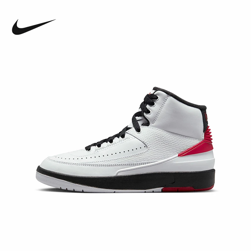 Jordan  防滑耐磨高帮复古篮球鞋GS白红色DX2591-106