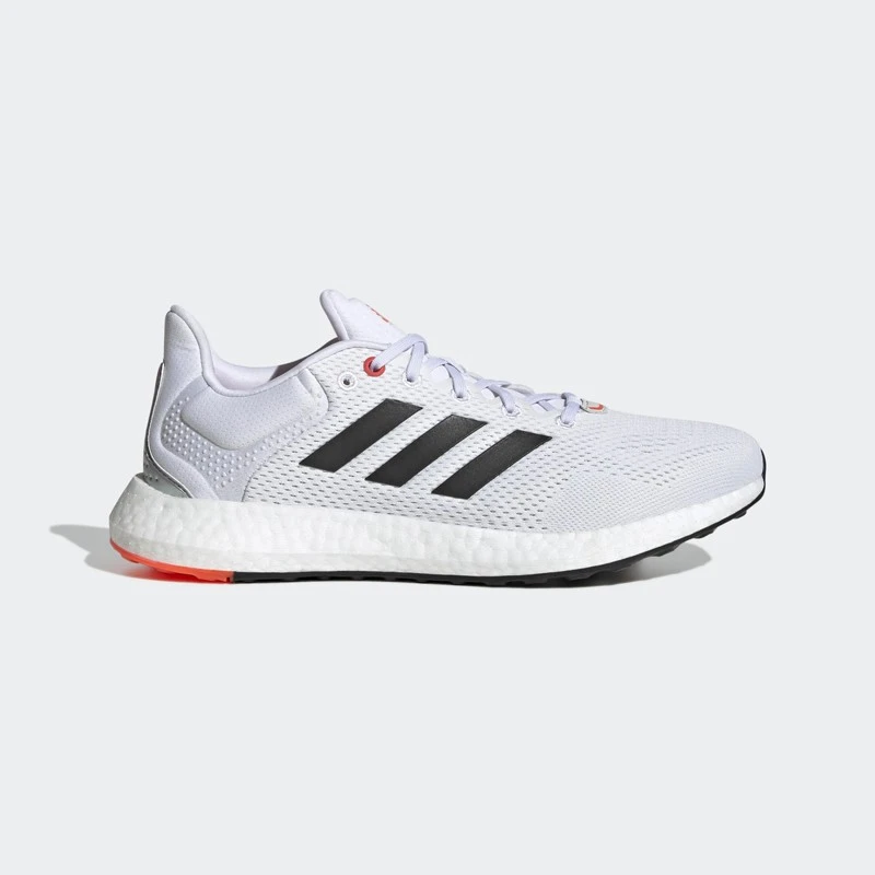 adidas Pure Boost 21耐磨防滑低帮跑步鞋男女同款白黑色GY5099
