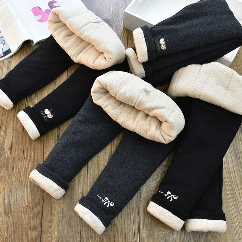 女童打底裤加绒加厚童装高腰外穿秋冬保暖一体绒棉裤冬季女童裤子