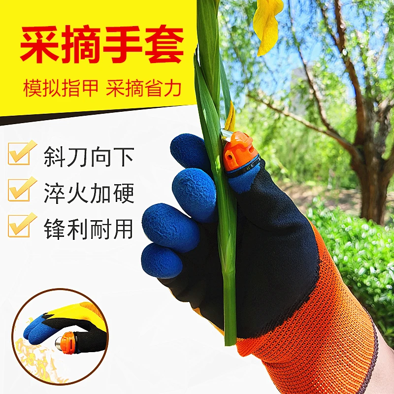 豫莱德正品 采摘手套 摘花椒手套剥蒜皮摘菜拇指刀农易摘豆角黄瓜