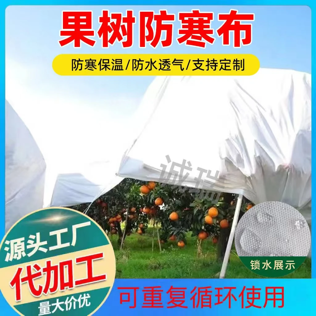 柑橘果园果树防寒布保温膜防水透气防冻农用无纺布植物防寒罩