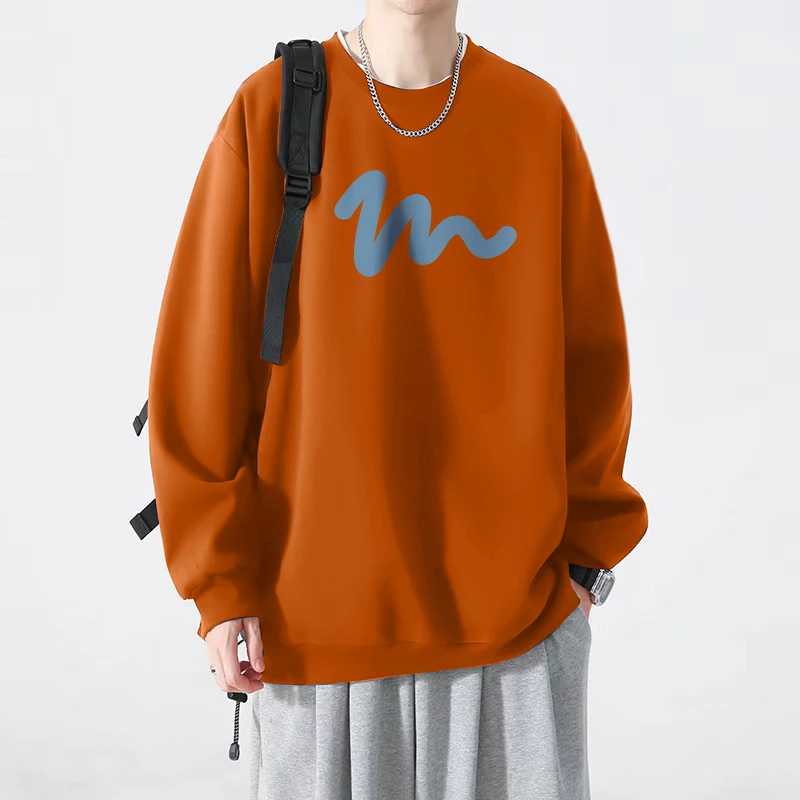 韩版流行日常秋冬重磅大码加绒保暖宽松200斤胖子男长袖休闲卫衣