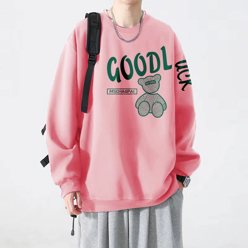 设计感潮牌大码加绒保暖重磅宽松秋冬款男oversize胖子青少年卫衣