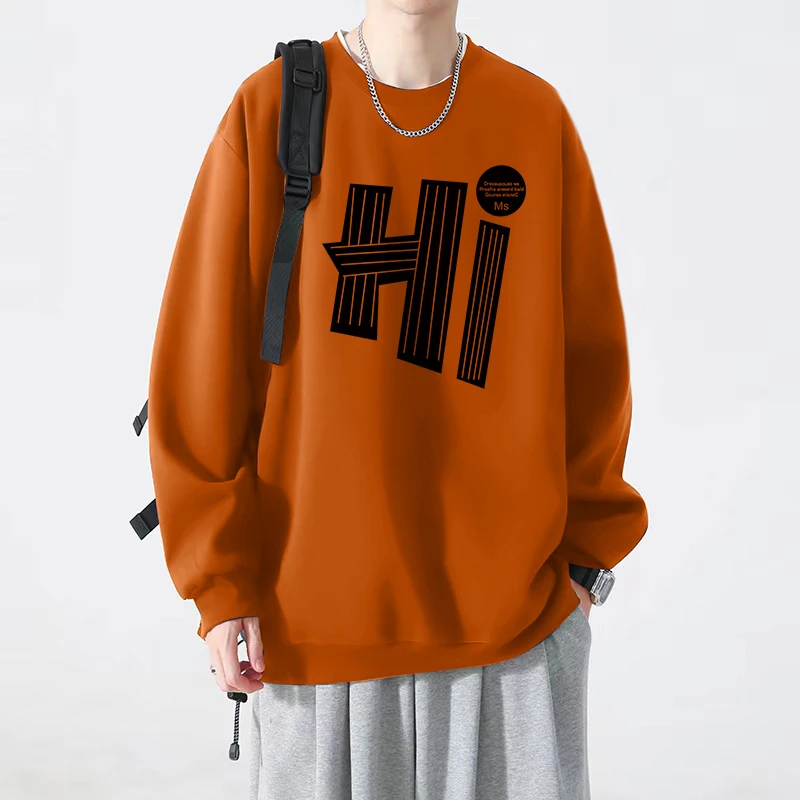 学院风秋冬男加厚保暖大码重磅宽松胖子2-300斤小众oversize卫衣