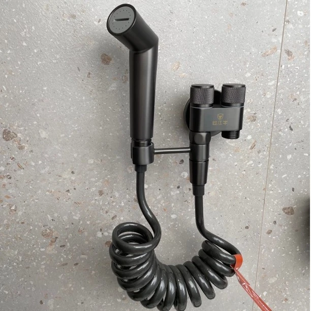 过江牛全铜灰色马桶喷枪水增压喷头厕所卫生间水枪伴侣品质耐用