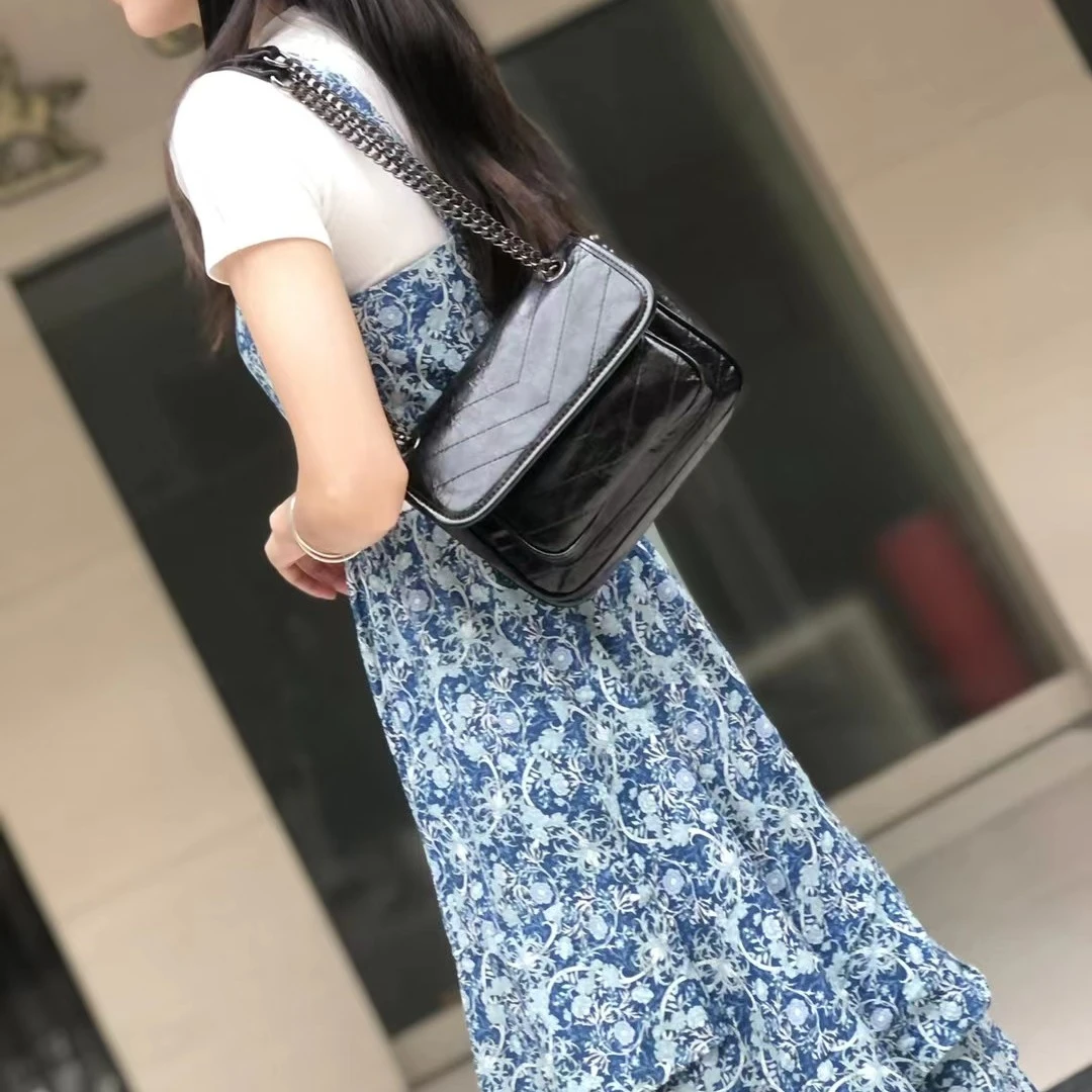 新款时尚百搭流浪包链条单肩斜挎包邮差包女BY1265肩包女士腋下