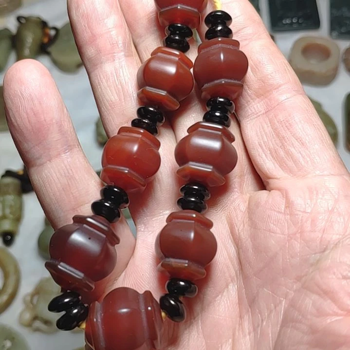 【闪购商品】玛瑙/玉髓手链合金太**文