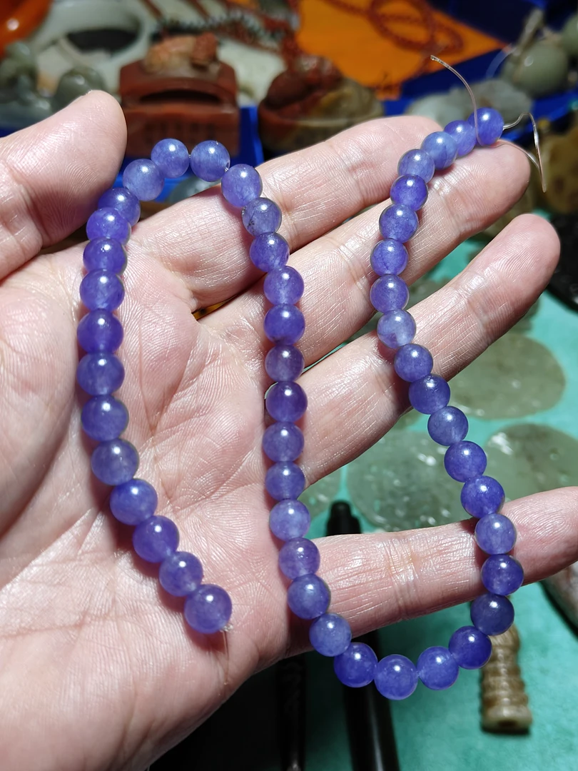 紫水晶珠子配饰链子