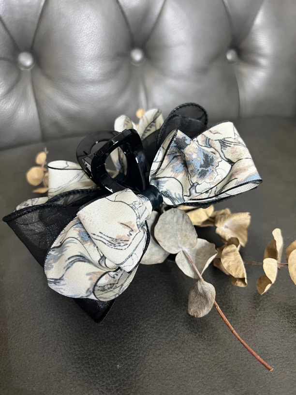 非金属布艺发饰 韩国东大门00310写艺风蝴蝶结抓夹