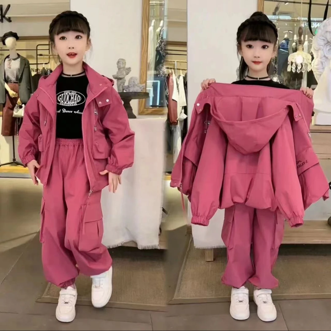 女童秋季工装套装2025新款儿童韩系网红炸街中大童洋气韩版春秋装