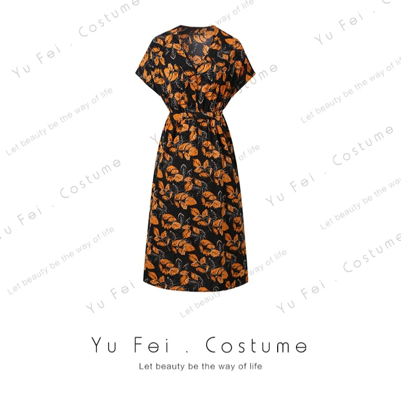 YUFEI/禹菲  LE  72670  菲姐时尚夏季复古连衣裙