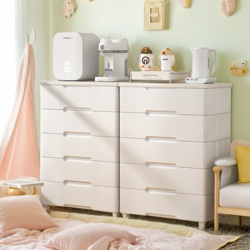 爱丽思加厚塑料抽屉收纳柜置物柜家用爱丽丝儿童衣服收纳箱五斗柜