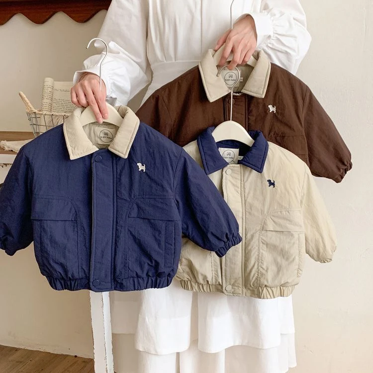 男童棉袄外套2025新款秋冬韩版时尚宽松儿童休闲上衣百搭洋气棉袄