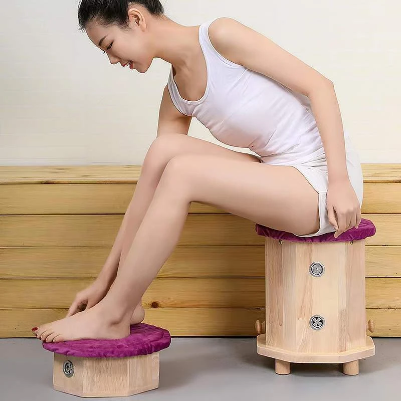 实木无烟坐灸凳家用温灸蒲团理疗熏蒸仪器热敷椅子坐垫臀部悬灸仪