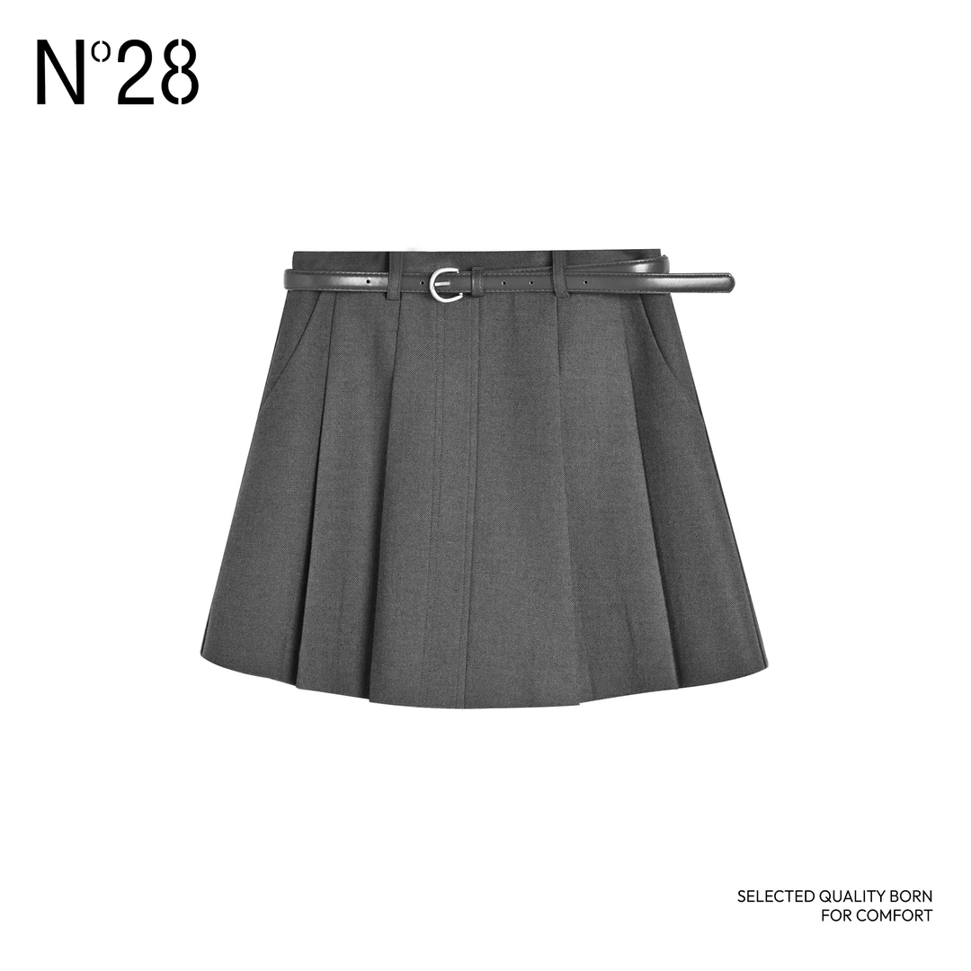 N°28 2025春季新款时尚百搭腰带款显瘦高腰女士半身裙88A5A1Q033