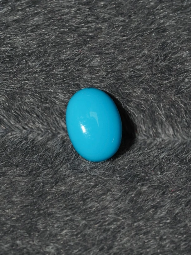 【曹博士】天然绿松石5*7mm蛋面无瑕高瓷高蓝美松