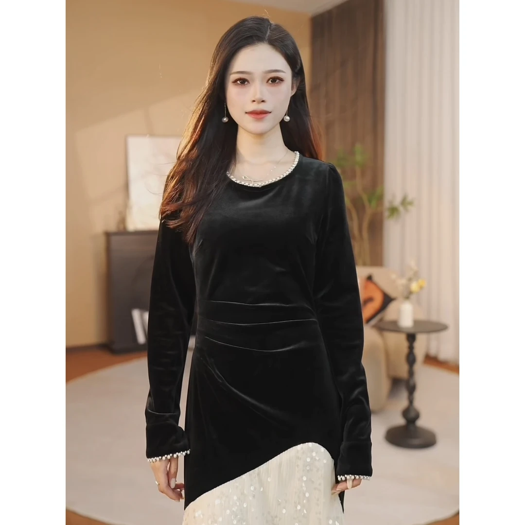 【罗曦】逸动佳人秋季新款法式修身显瘦连衣裙-YL11047