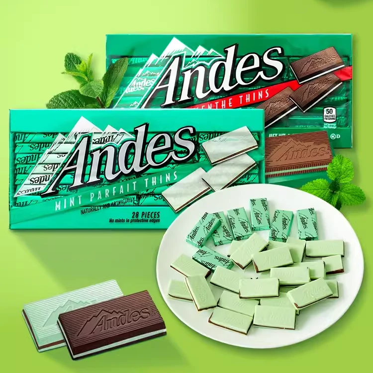 美国进口ANDES/安迪士薄荷夹心巧克力双层口香糖风味节日礼物零食