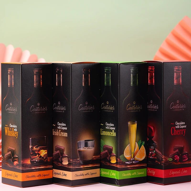 俄罗斯进口天使牌酒心巧克力威士忌味奶油味樱桃味柠檬味礼盒105g