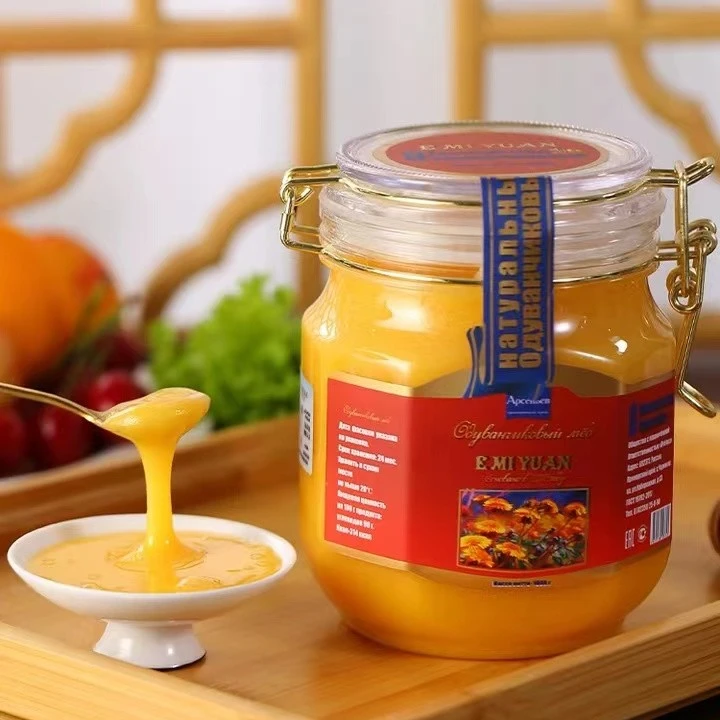 俄罗斯进口蒲公英蜂蜜果味茶1000g/瓶无添加蜂蜜