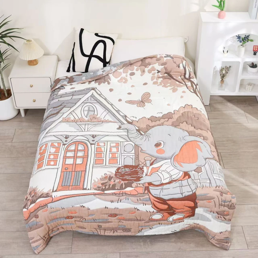 【象宝宝】 150cm x 200cm 多功能轻奢超柔轻奢纱布泡芙被