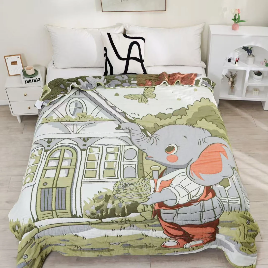 【浪漫满屋】 150*200cm 多功能轻奢超柔轻奢纱布泡芙被